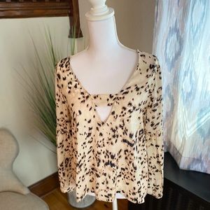 Knotsisters Leopard Print Blouse
